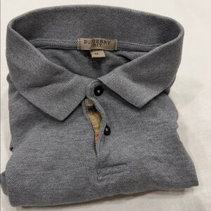 Burberry Light Grey Kids Polo Shirt